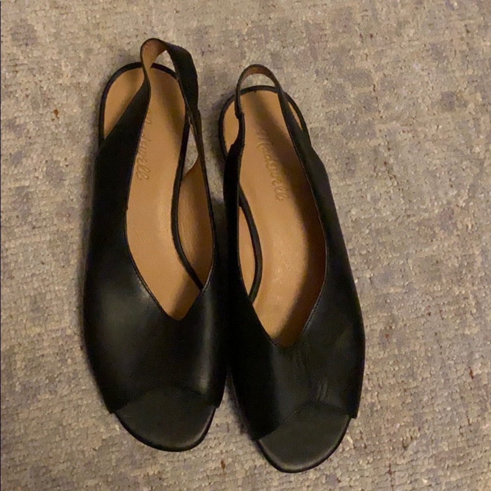 Madewell black leather sandals